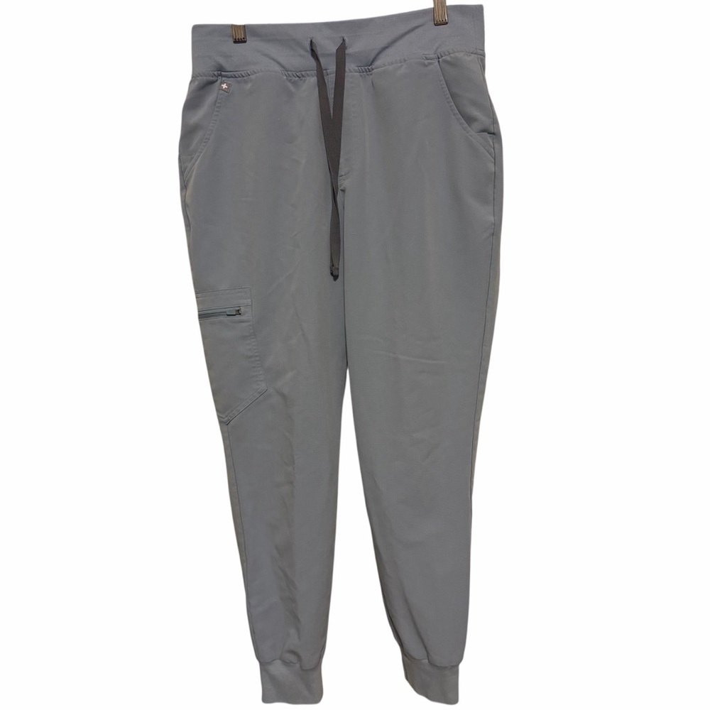 Figs Gray High Waisted Zamora Jogger Scrub Pants - Size Medium Petite